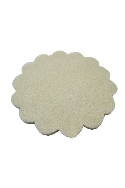 Snowy Glitter Decoration Tulle 22cm Diameter 100 Pieces Cream
