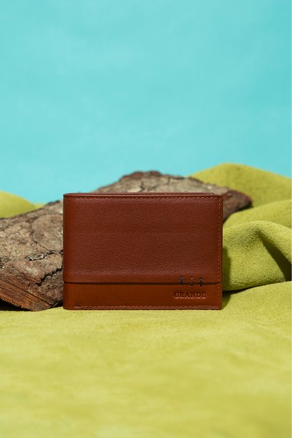 1812 Genuine Leather Men's Wallet Arsel Tan
