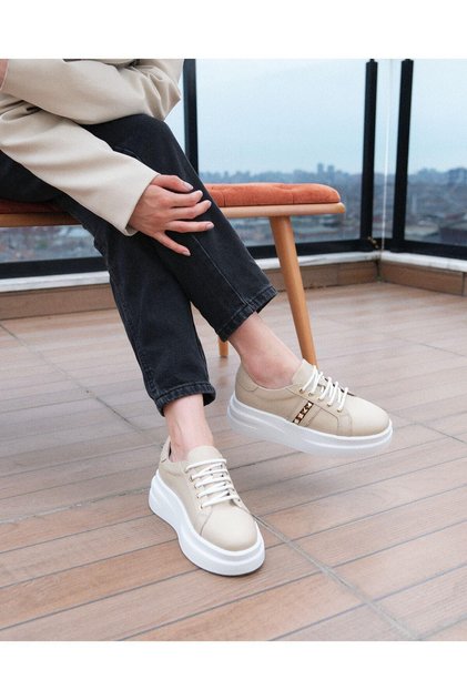 Kadın Deri Sneaker Beyaz