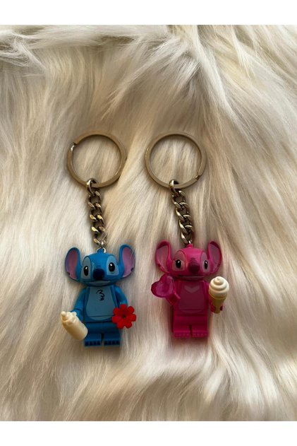 Stitch and Angel Keychain (2-Piece Couple Keychain)