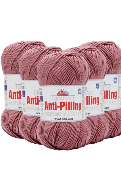 5 Pieces Himalaya Everyday Super Lux Anti-Pilling Hand Knitting Yarn - 73411 Dried Rose
