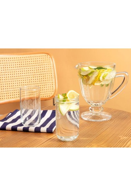 Musette White Rugs Set of 4 Soft Drink Glasses - 365 ml
