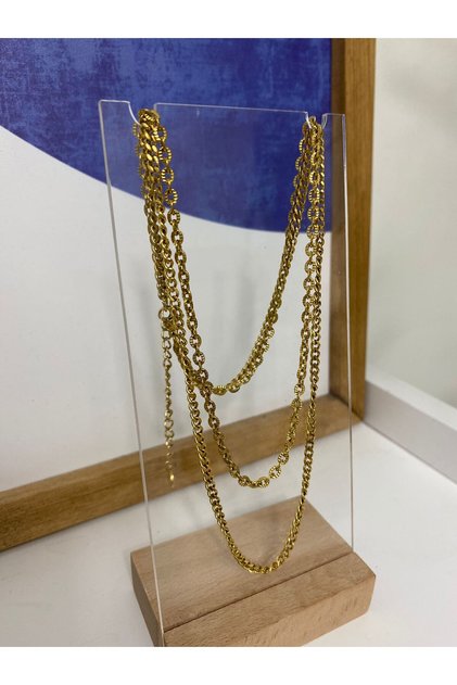 Double Chain Steel Necklace