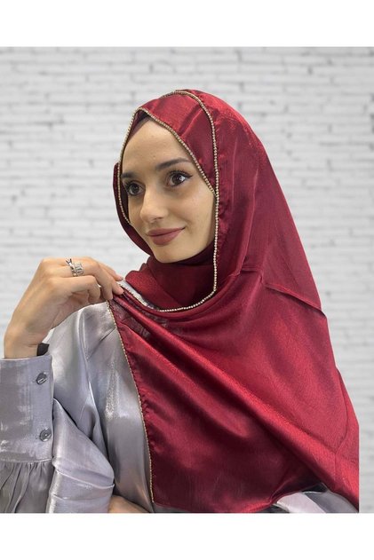 Taşlı Özel Tasarım Janjan Şal 00908