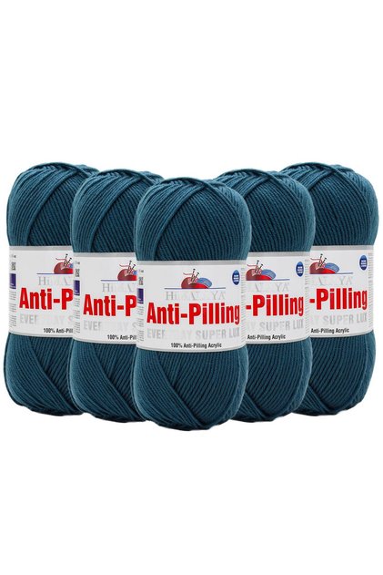 5 Pieces Himalaya Everyday Super Lux Anti Pilling Hand Knitting Yarn - 73421 Petrol Blue