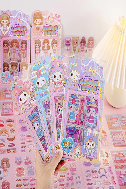 Mimu Art Studio Cinnamoroll Girl Sticker Seti Mavi Pastel Kawaii