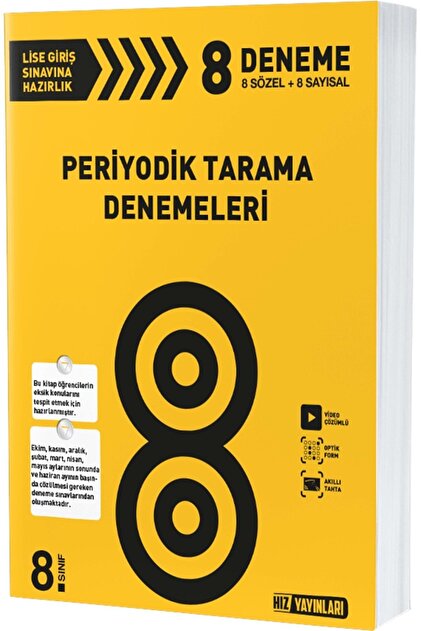Hız Yayınları 8 Sınıf Periyodik Tarama Denemeleri - Fiyatı, Yorumları