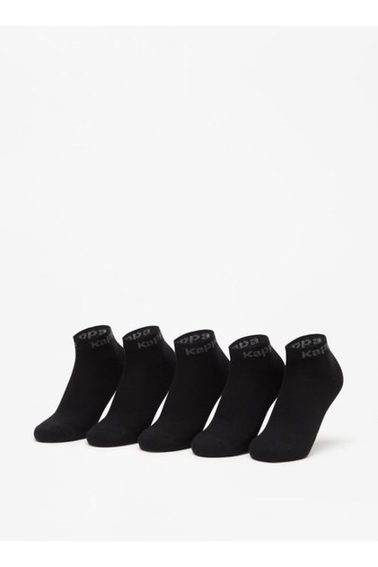 Logo Print Ankle Length Socks - Set of 5