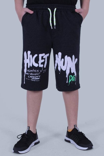 Boy's Capri with Elastic Waist Detail and 'dg' Text Printed Pocket Detail