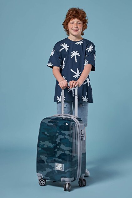Coral High Kamuflaj Desenli Kabin Boy Valiz (50cm) 16544 - Fiyatı