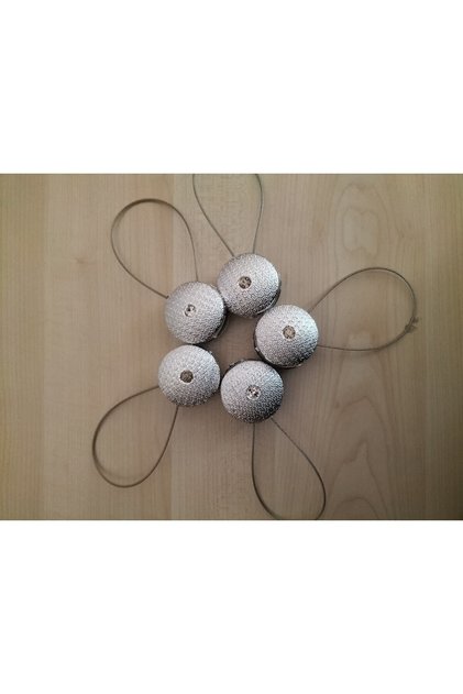 Magnetic Silver Curtain Collector Latch Curtain Buckle (Set of 5)