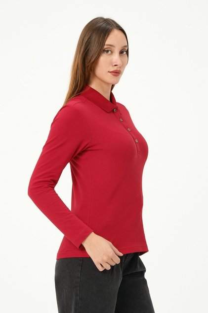 Women's Regular Fit Long Sleeve Polo