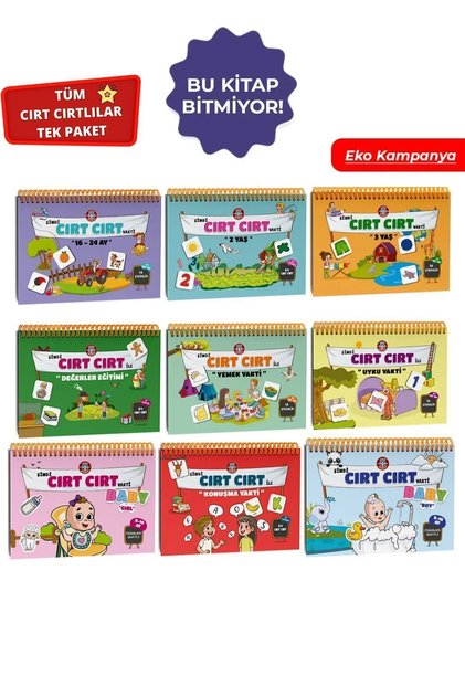 Tüm Cırt Cırtlı Aktivite Eğitici Kitaplar Dev Kampanyalı 9’u Eko Paket
