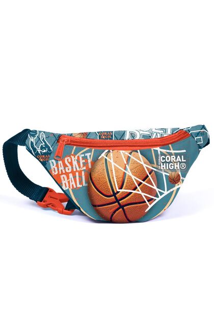 Orange Basketball Patterned Waist Bag 11527