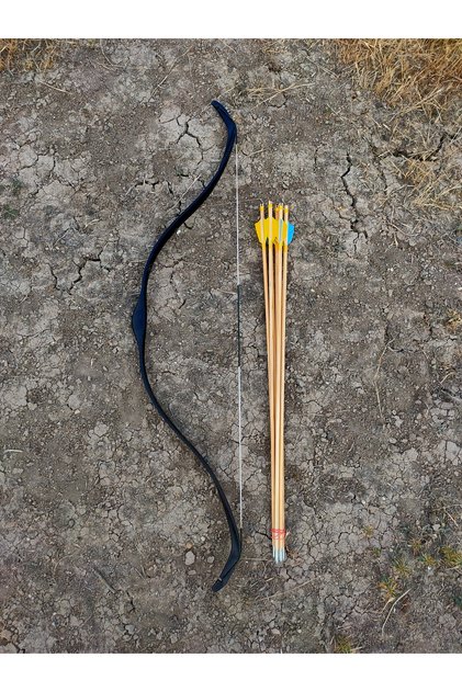 30 Lb Geleneksel yay + 10 adet Ok , Okçuluk malzemeleri ekipmanları yayı okları oku