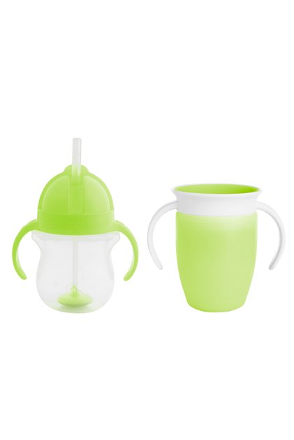 Click-Lock Spout Drinking Cup+Munchkin Miracle360 ° Drinking Cup, 6 Months+207Ml Green