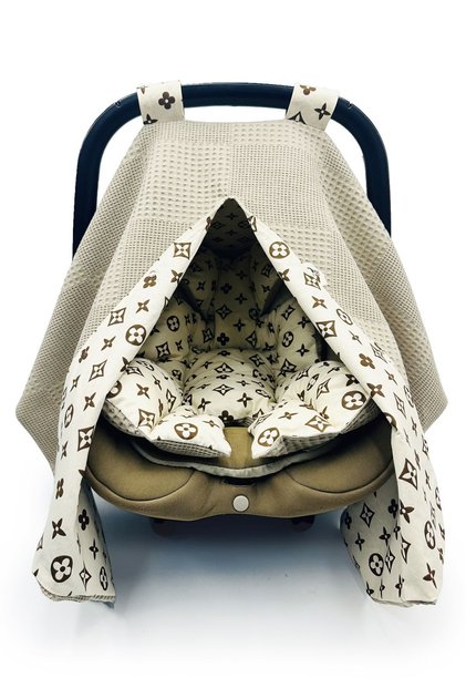 Pique Stroller Cover and Cushion Special Pattern 2 Pieces