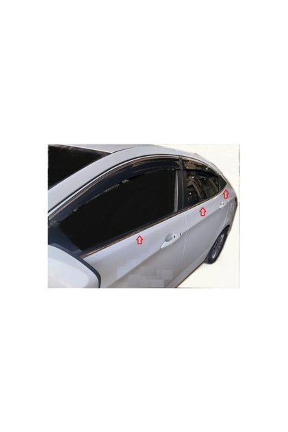 Hyundai Accent Blue 2011-2020 Uyumlu Krom Cam Çıtası 6 Parça Paslanmaz Çelik
