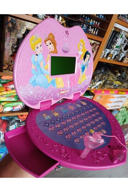 Laptop Educational Screen Computer Secret Section Word Letter Number Matching Story Cotton Princess