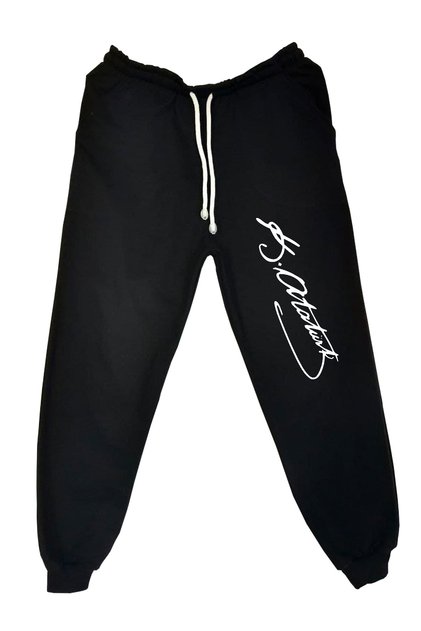 Girl/Boy Ataturk Signature Digital Printed Single Sweatpants Knitted Two Yarn Inside Raised (Fleece)