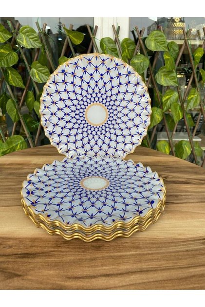 Mücevher model altın 6 prç 26 cm servis tabağı.