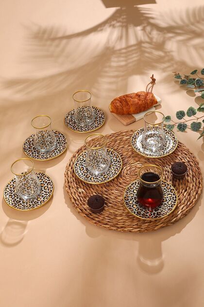 Leopard Pattern Tea Set 12 Pieces