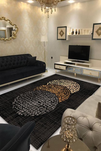 Dijital Baskılı Makinada Yıkanabilir Salon Halısı Mutfak Halısı Yolluk Halısı - Cp1697