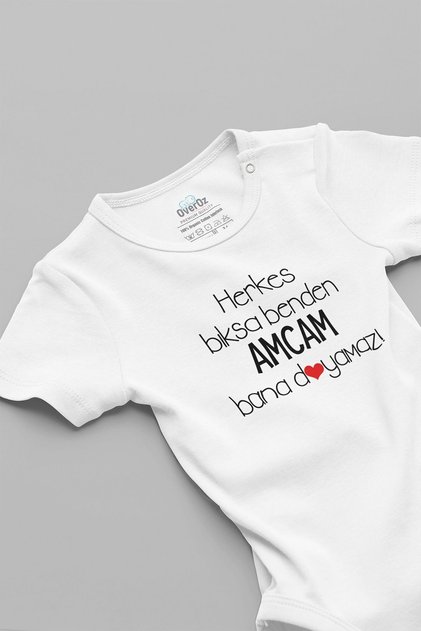 Organic %100 Cotton Baby Bodysuit Short Snap-Fastened Bodysuit 5138