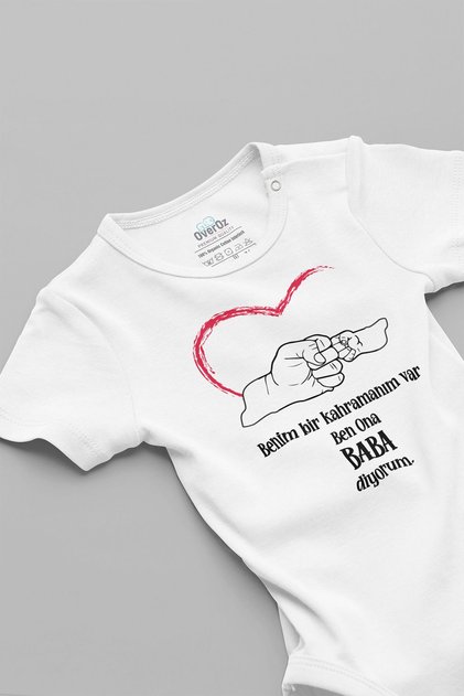 Organic 100% Cotton I Have a Hero I Call Him Dad Baby Bodysuit Short Sleeve Badi 5175