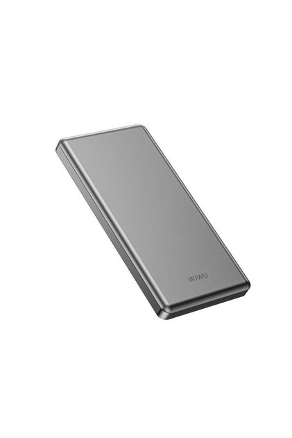 Ultra İnce Taşınabilir Powerbank Wiwu Wi-P013 Slim Serisi LED Işık Göstergeli 10000mAh 22.5W Gri