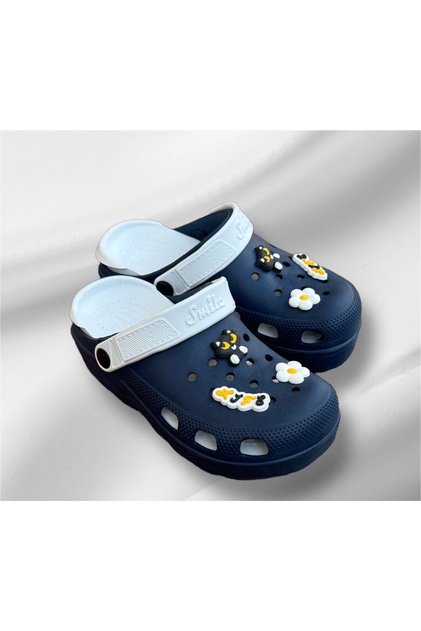 Navy Blue Double Sole Washable Slippers Sandals - Rosster Women
