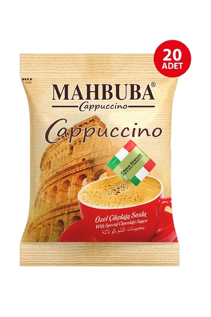Mahbuba Çikolata Soslu Bol Köpüklü Granule Cappuccino Hazır Kahve