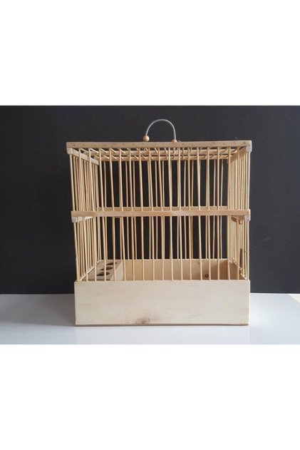 Ahşap Bambu Kafes 28 X 26 X 17 Cm