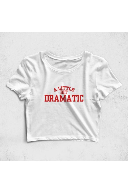 Printed White Slim Crop Tshirt