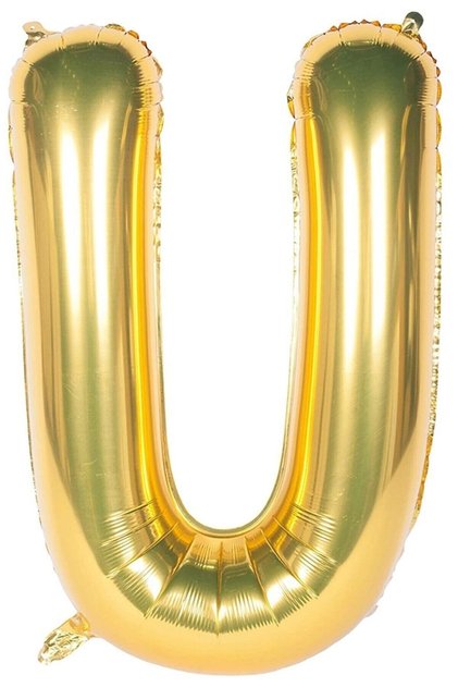 Foil Balloon Letter U Helium Balloon 100 Cm Gold Color - Letter U Balloon - Letter Foil Balloon - Letter U Balloon