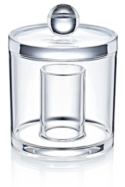 Transparent Round Cotton Holder and Cotton Swab Box - Makeup Organizer