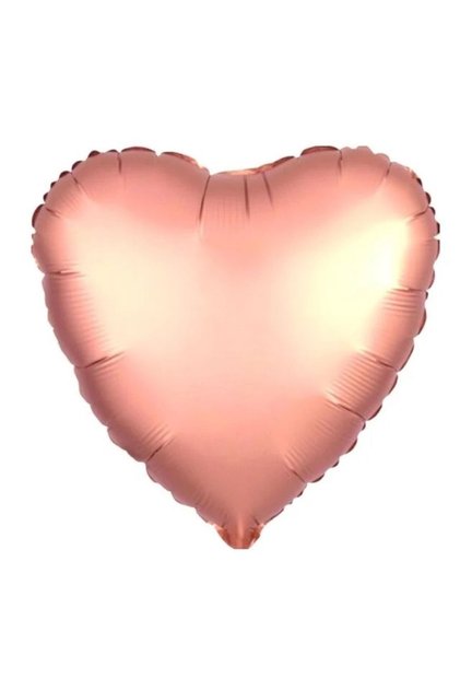 Rose Gold Heart Balloon - 18 Inch (45 CM) - Heart Balloon - Party Material - Rose Gold Heart Balloon