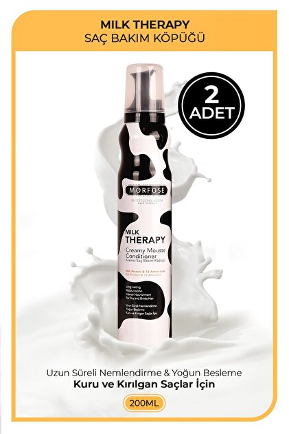 Morfose Milk Therapy Saç Bakım Köpüğü 200 ml 2 Adet - Fiyatı