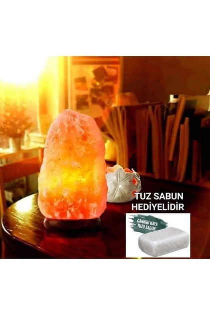 Himalayan Salt Lamp 1/2 kg Salt Soap Gift