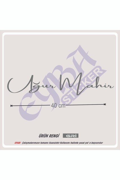 Name Signature Windshield Lettering Large Size 40X12 cm 1 Piece Car Sticker-Caravan