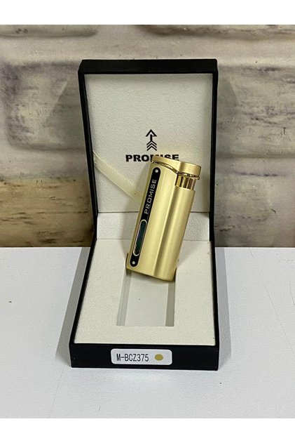 Sarı Gold Renk Gaz Göstergeli Gazlı Kişiye Özel Çakmak