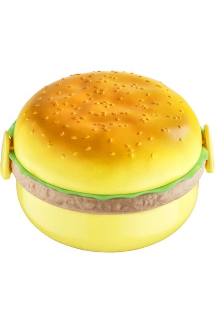 Round Hamburger Look Lunch Box Storage Container