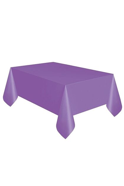 Disposable Plastic Purple Color Tablecloth
