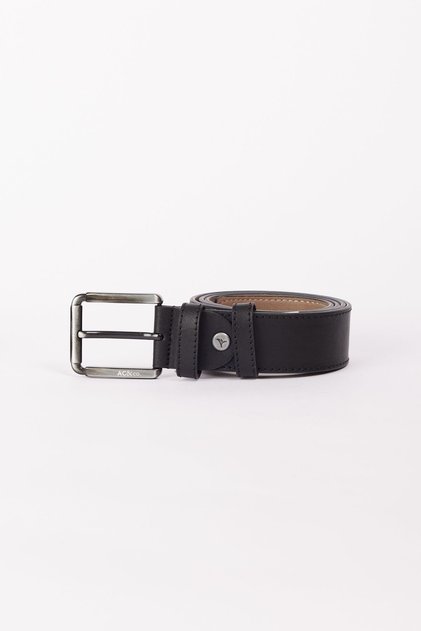 Men's Black Casual Faux Leather Jean Jeans Belt