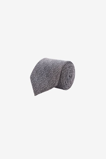 Men's Black-Grey Patterned Tie