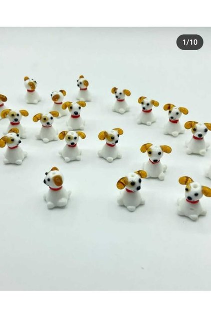 Murano Köpek Figür Cam Boncuk El Yapımı (1 ADET) Ortalama 2 Cm x 1,5 Cm Ölçüsüne Sahiptir.