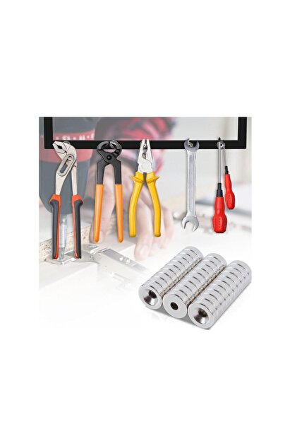 noam　メック5個セット Hdg Havşa Delikli Çok Güçlü Neodyum Mıknatıs Magnet 10x3 mm -D8