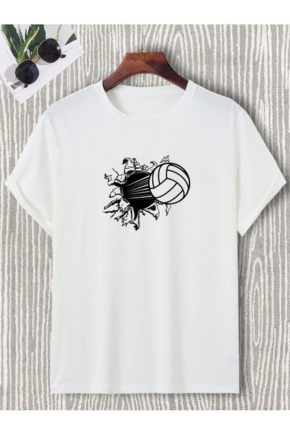 Unisex Oversize Volleyball Volleyball Top Sports Lover Net Friend Gift Birthday T-Shirt T-Shirt