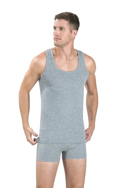 Men's Strappy Tank Top Gray 6-Pack
