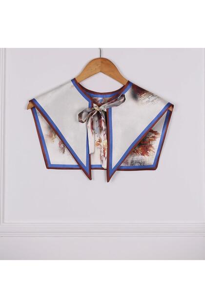 New Style Shoulder Shawl with White Floral Pattern